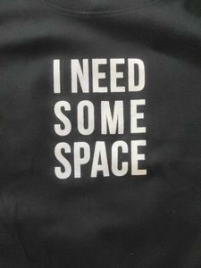 Black "I Need Some Space" Cropped Sweatshirt