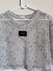 Sheer Mesh Knit Top