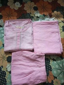 Pink Ethnic Kurta Set