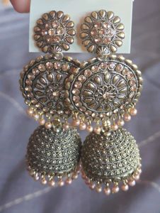 Jhumka Earrings with Pearls