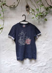 Graphic Print Navy Blue T-Shirt