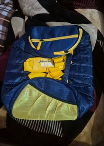 Blue and Yellow Duffle Bag