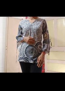Printed Long Sleeve Top