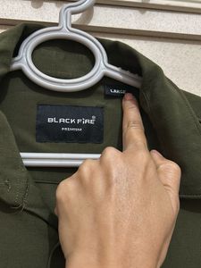 Men's Olive Green Casual Shirt
