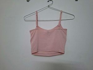 Cute Pink Cropped Camisole Top