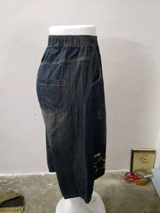 Denim Long Skirt