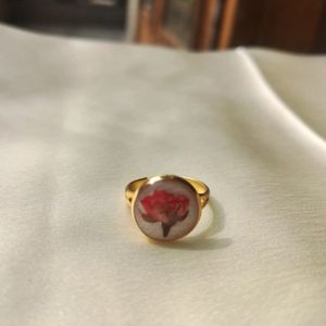 Real Rose Floral Ring