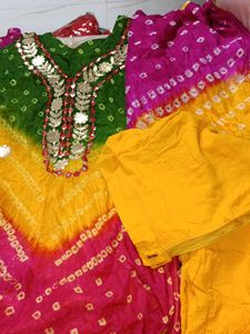 Vibrant Bandhani Kurta Set
