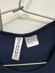 Navy Blue Cropped T-Shirt