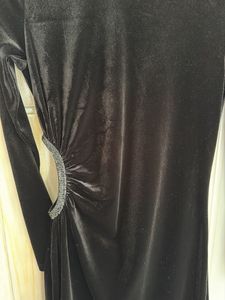 Black Velvet Cut-Out Dress