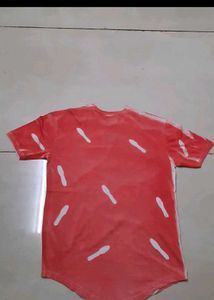 Men's Graphic Print Red T-Shirt