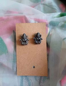 Brass Laxmi g Stud Earrings