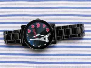 Paris Eiffel Tower Heart Watch