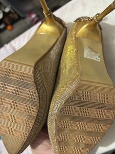 Sparkly Gold Heels