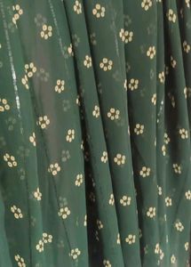 Elegant  Bandhani Sequins Green Blouse Piece