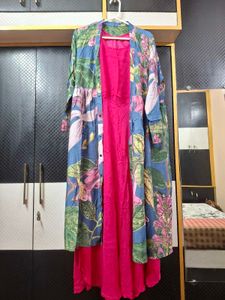 Floral print shrug and a slip