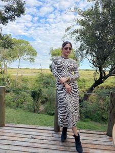 Stylish Zebra Print Bodycon Dress