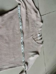 Ribbed V-Neck Long Sleeve koreanTop