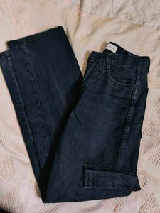 Black Cargo Jeans