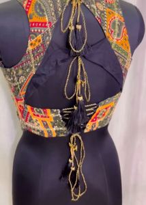 Embroidered Crop Top &amp; Skirt Set