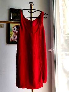 Vibrant Red Sleeveless Dress