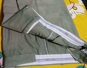 lime green with golden Textured Trousers