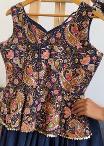 Brand new Navy Blue Embroidered Lehenga Choli