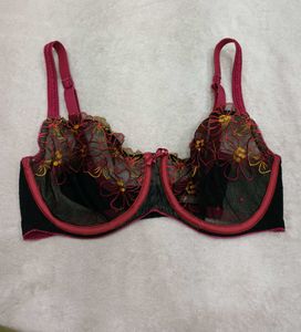 Black Floral Lace Bra 34E