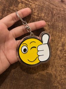 Winking Thumbs Up Emoji Keychain