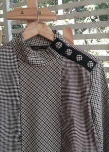 ZaRA Vintage Checkered Long Sleeve Top