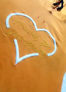 Yellow Heart Print Hoodie