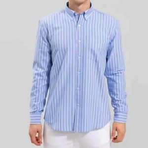 Men's Striped Blue Shirt