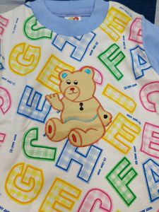 Cute Bear Print Baby Clothes Set
