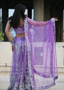 💅Stunning Lavender Sequined Lehenga Choli💅