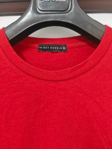 Red T-Shirt with Navy Trim
