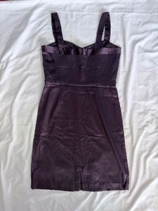 Elegant Purple Satin Dress