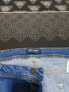 Stylish Distressed Blue Jeans