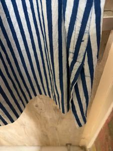Striped V-Neck Casual Dress