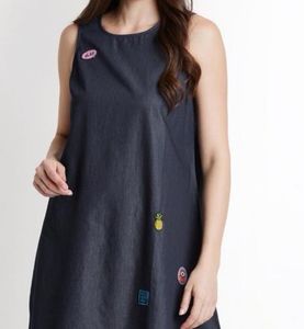 last price Denim Patch Dress