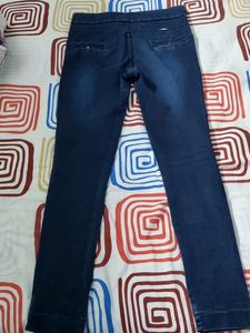 High Rise Denim Navy Blue Party Wear Jeans