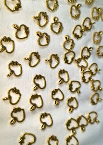 Golden Heart Charms (Set of 20 pieces)