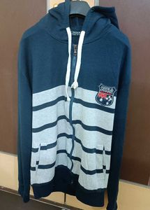 Stylish Striped Zip-Up Hoodie