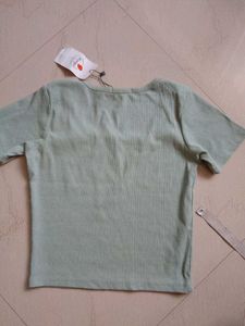 Ribbed Square Neck Top