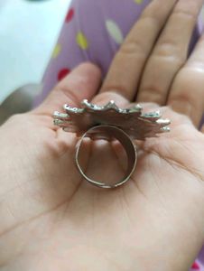 Boho Peacock Statement Ring
