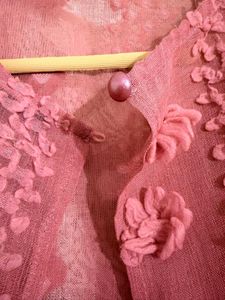 Shein Embroidered Pink Shrug