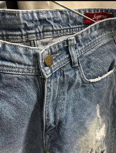 Supreme Distressed Blue Jeans
