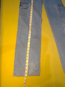 Light Wash Cargo Jeans