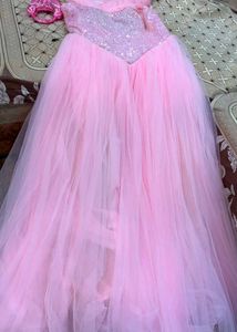 Stunning Pink Sequin &amp; Tulle Gown