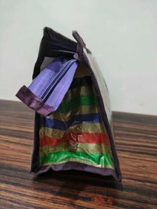 Striped Cosmetic Pouch