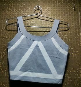 Geometric Knit Crop Top
